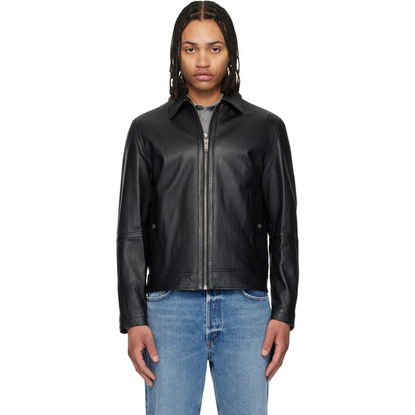  Boss Black Regular Fit Nappa Leather Jacket 