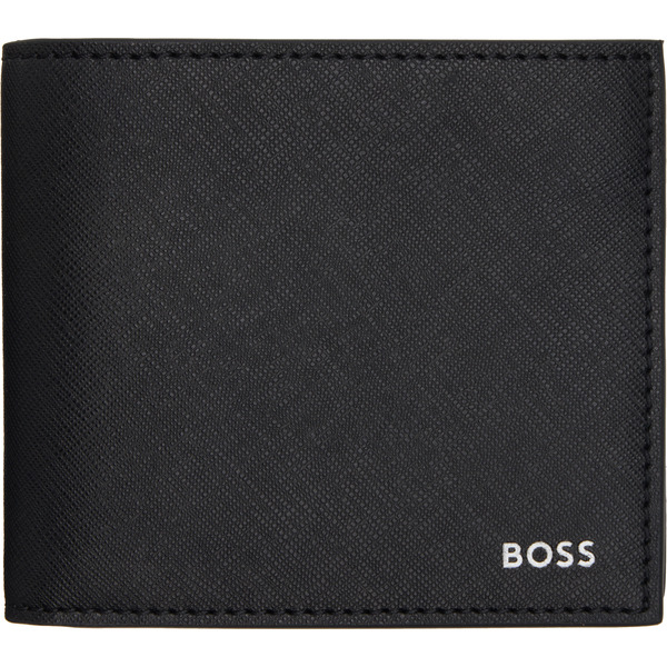  Boss Black Silver-foil Logo Wallet 