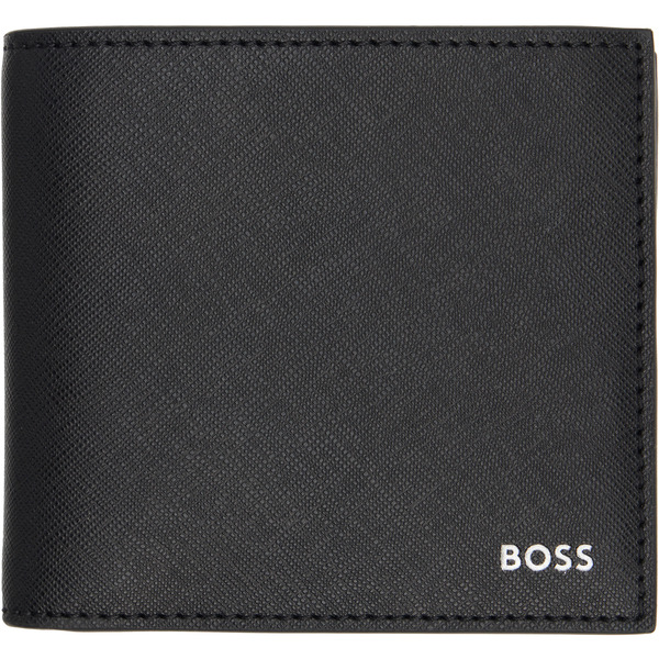  Boss Black Silver-foil Logo Wallet 