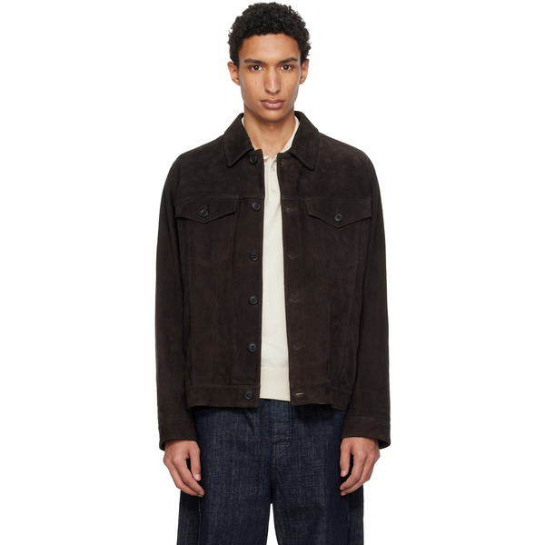  Boss Brown Regular Fit Nappalan Suede Jacket 