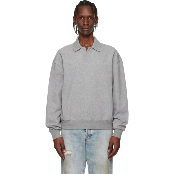  Boss Gray Open Placket Polo 