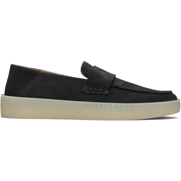  Boss Gray Suede Loafers 