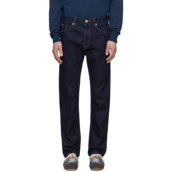  Boss Navy Straight-fit Stretch Jeans 