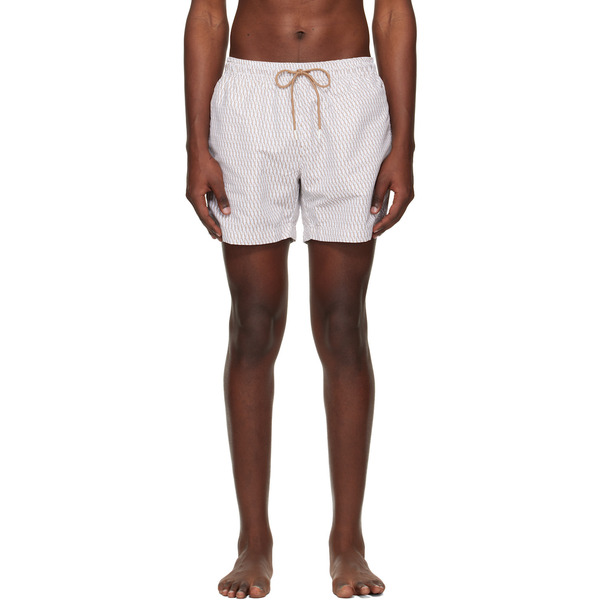  Boss Off-white Micro-print Swim Shorts 