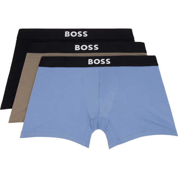  Boss Three-pack Multicolor Stretch Cotton Boxer Briefs 