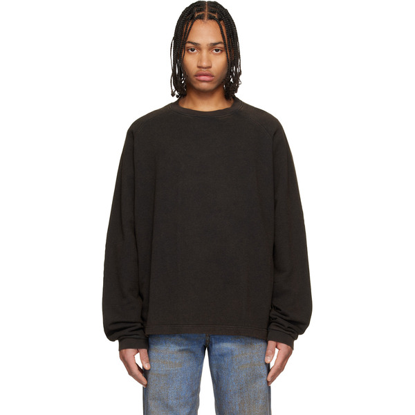  Camperlab Black Boxy Crewneck Sweatshirt 