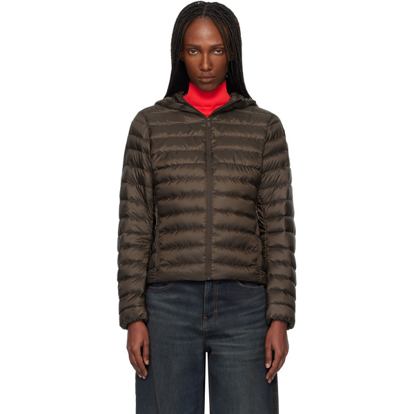  Canada Goose Brown Aethera Hoodie Down Jacket 