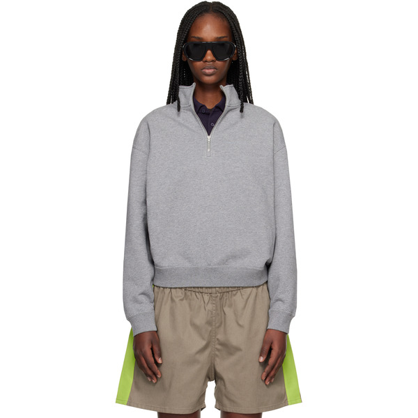  Canada Goose Gray Wander Quarter Zip Sweatshirt 