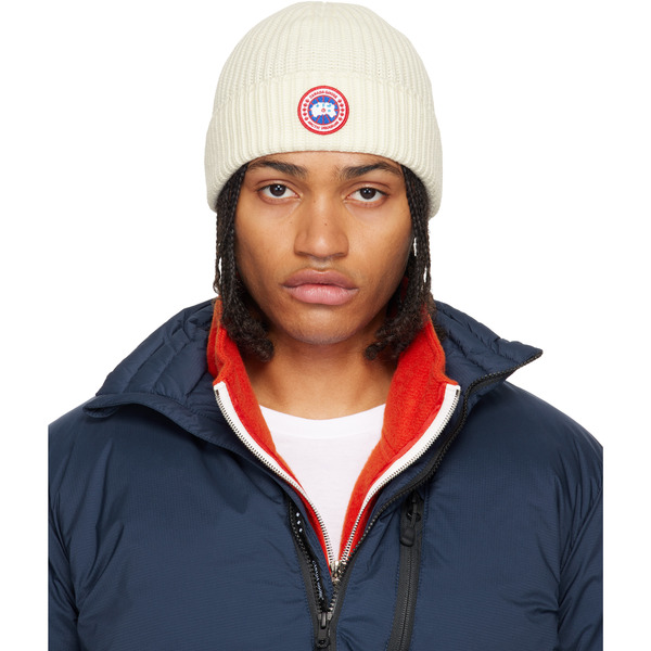  Canada Goose Off-white Rib Beanie 