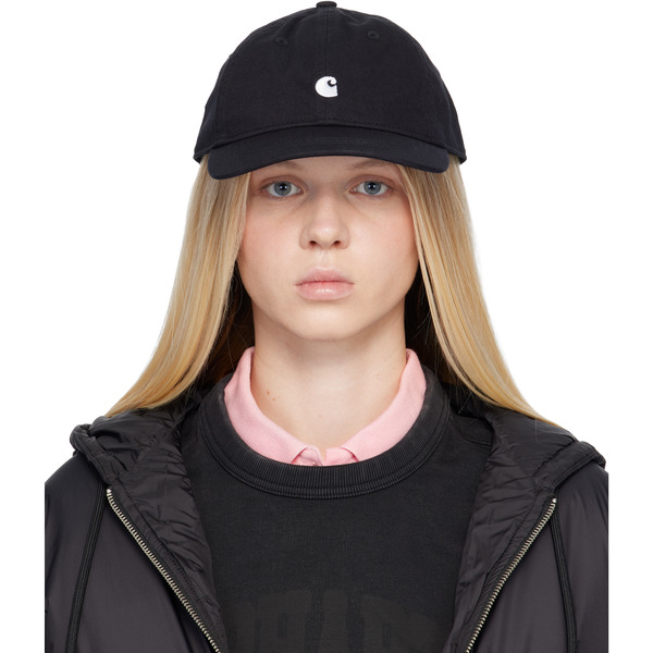  Carhartt Work In Progress Black Madison Logo Cap 