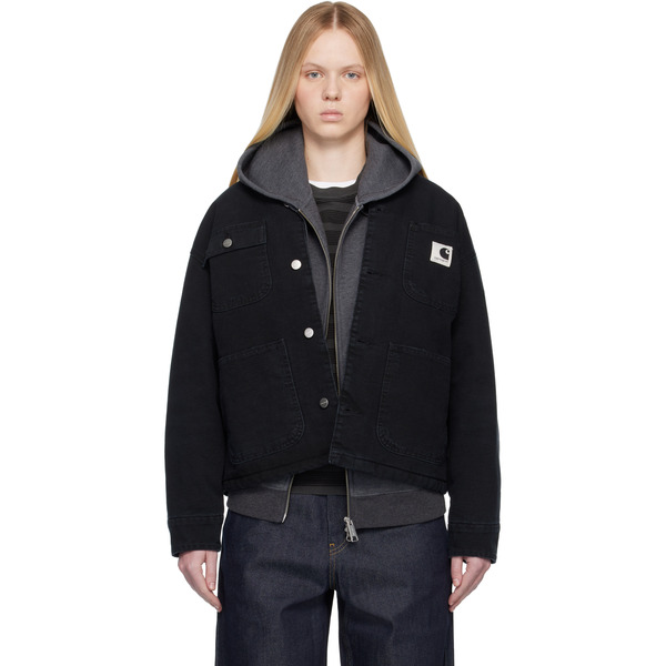  Carhartt Work In Progress Black Og Michigan Chore Jacket 