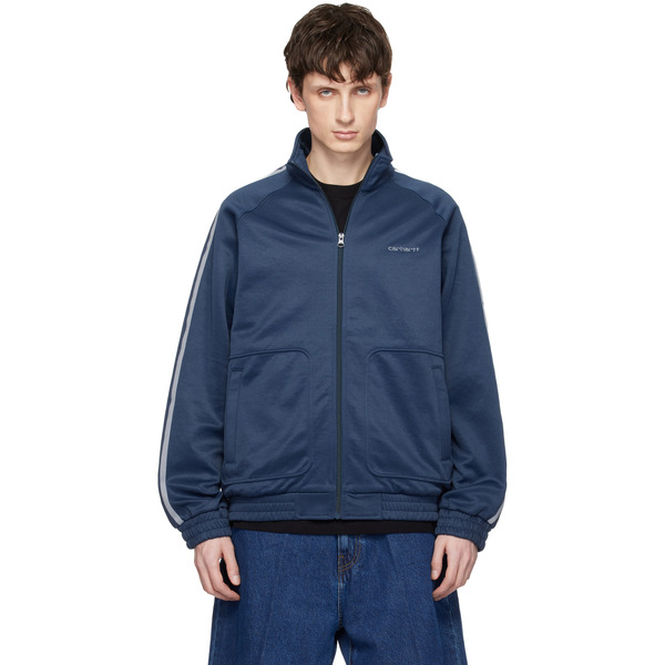  Carhartt Work In Progress Blue Bolar Sweat Track Jacket 