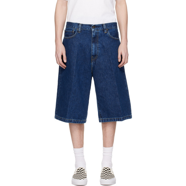  Carhartt Work In Progress Blue Langdon Denim Shorts 
