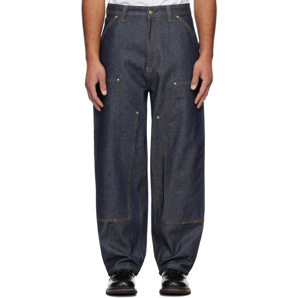  Carhartt Work In Progress Blue Og Double Knee Jeans 