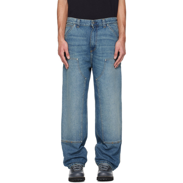  Carhartt Work In Progress Blue Og Double Knee Jeans 