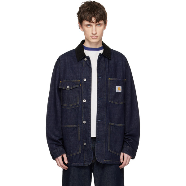  Carhartt Work In Progress Blue Warren Denim Chore Coat 