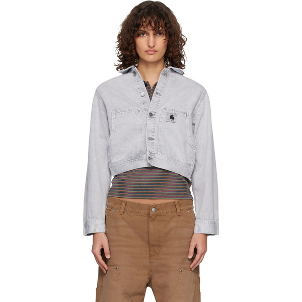  Carhartt Work In Progress Gray Arca Denim Jacket 