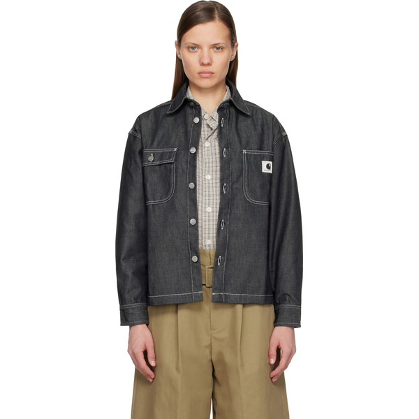  Carhartt Work In Progress Gray Louis Denim Jacket 