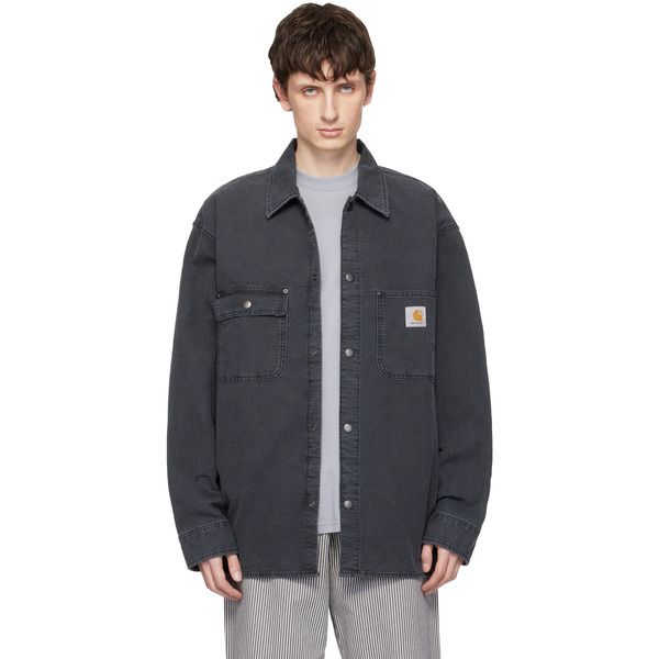  Carhartt Work In Progress Gray Parrish Corduroy Overshirt 
