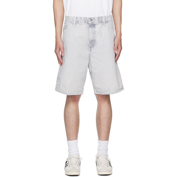  Carhartt Work In Progress Gray Single Knee Shorts 