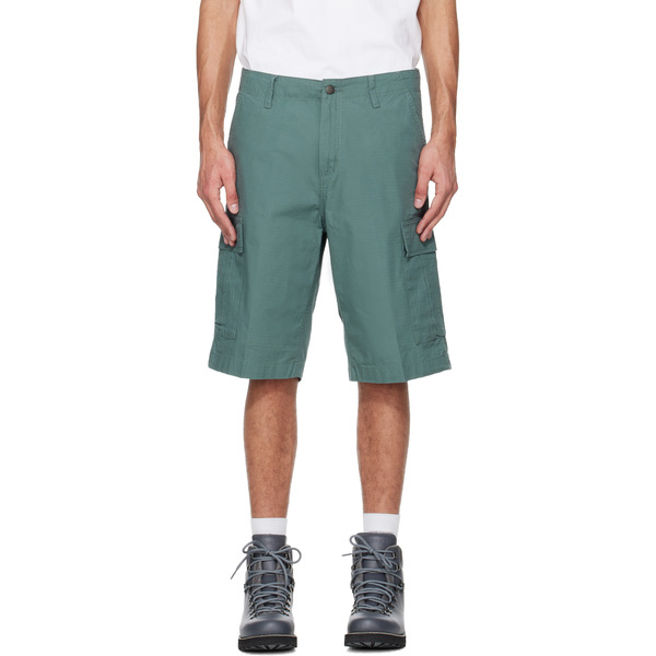  Carhartt Work In Progress Green Regular Cargo Shorts 