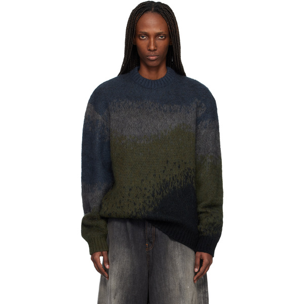  Carhartt Work In Progress Navy & Green Tinley Sweater 