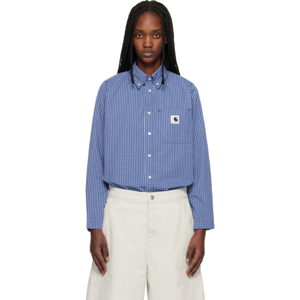  Carhartt Work In Progress Navy L/s Groff Shirt 