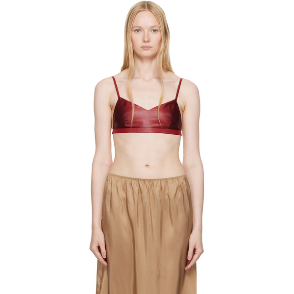  Carven Burgundy Silk Bra 