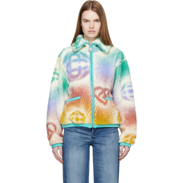  Casablanca Multicolor Monogram Fleece Jacket 