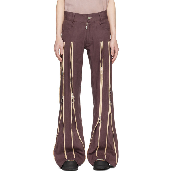  Charlie Constantinou Brown Adjustable Fit Jeans 