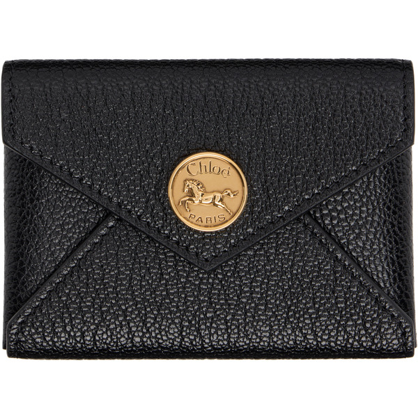  Chloé Black Envelope Card Holder 