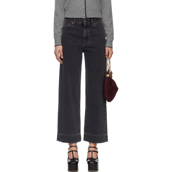 Chloé Black High-rise Cropped Jeans 