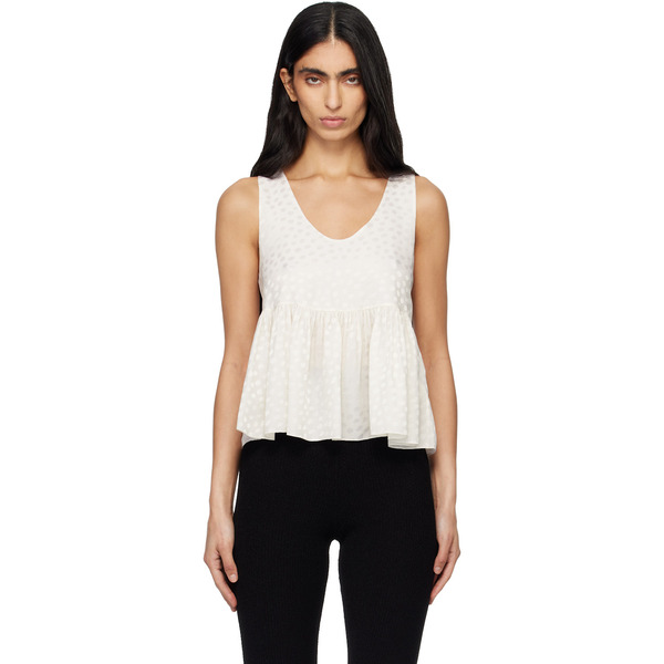  Chloé White Silk Tank Top 