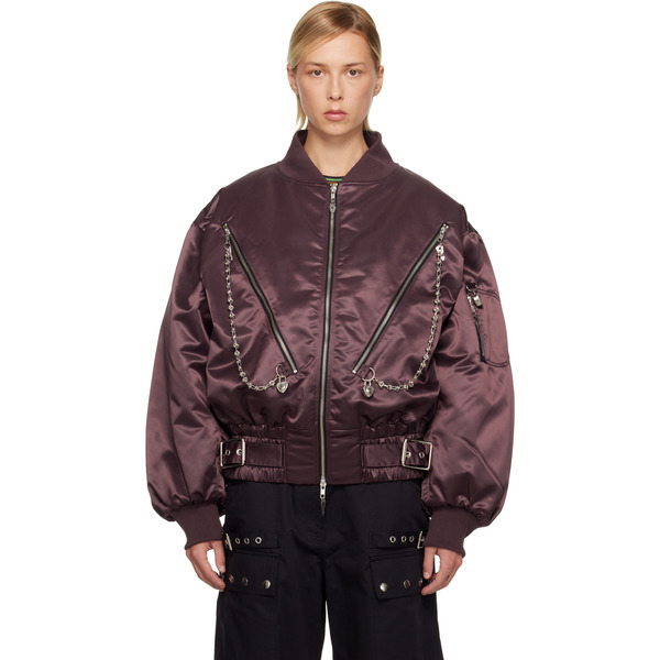  Chopova Lowena Brown Helter Bomber Jacket 