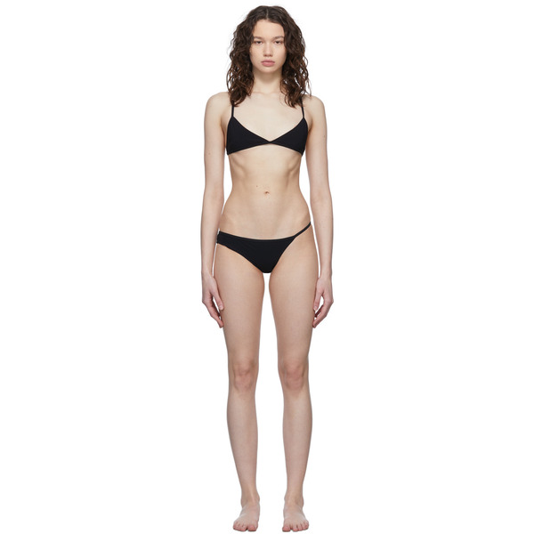  Christopher Esber Black Compact Asymmetrical Bikini 