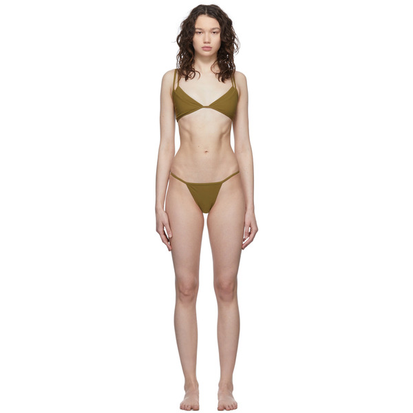  Christopher Esber Khaki Double Triangle Bikini 
