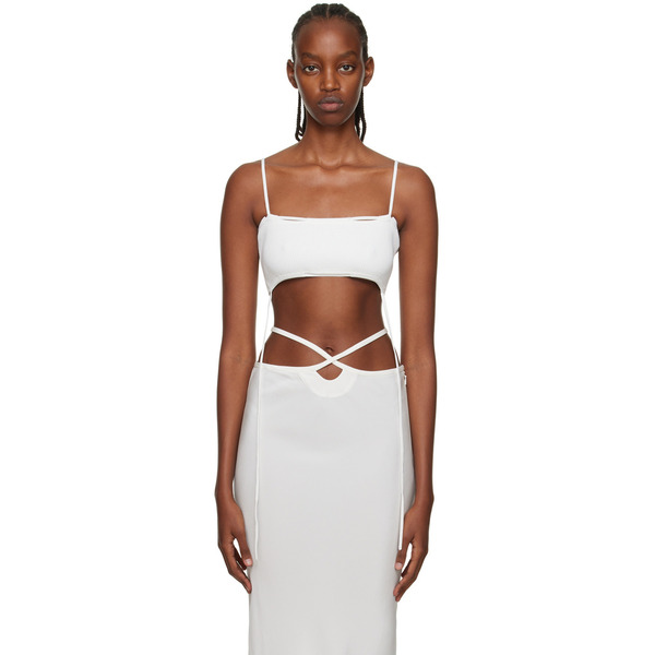 Christopher Esber White Wrap Camisole 