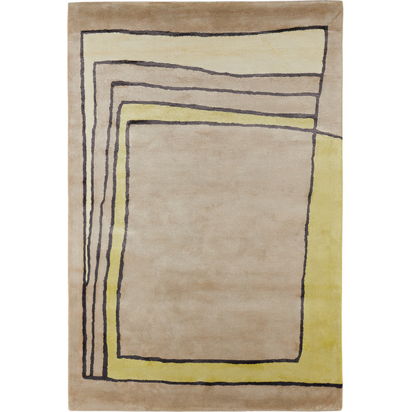  Cold Picnic Brown Time Frame Rug, 4x6 