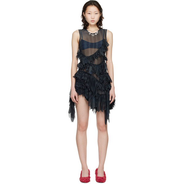  Collina Strada Black Nettle Minidress 
