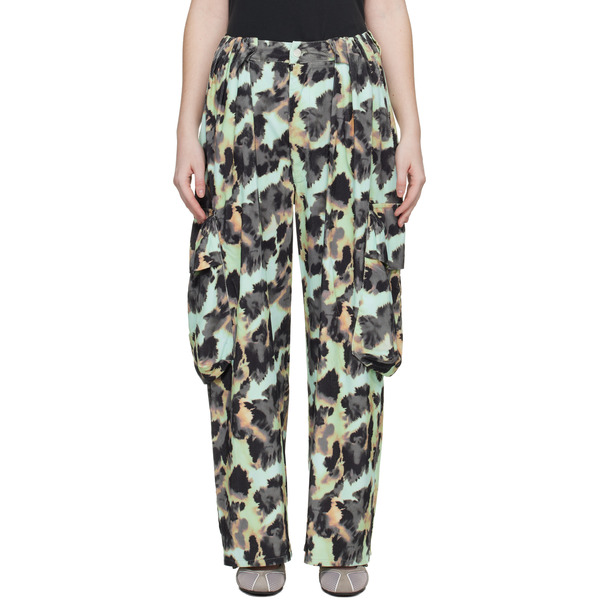  Collina Strada Multicolor Pleated Cargo Pants 
