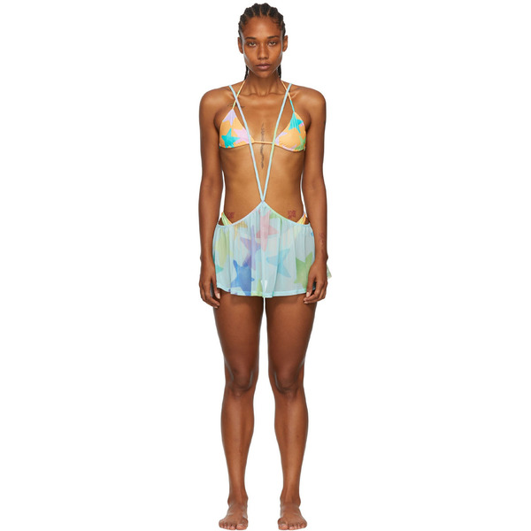  Collina Strada Ssense Exclusive Orange Recycled Nylon Bikini 