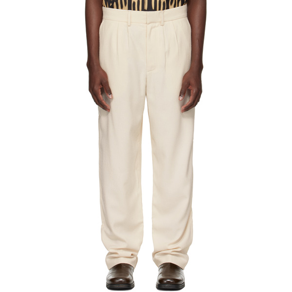  Commas Off-white Textured Tailored Trousers 