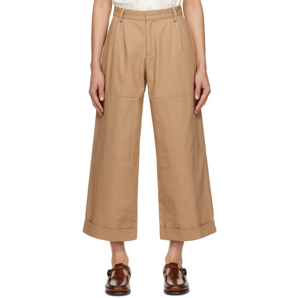  Commas Taupe Patch Trousers 