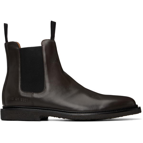 Common Projects Brown Leather Chelsea Boots 