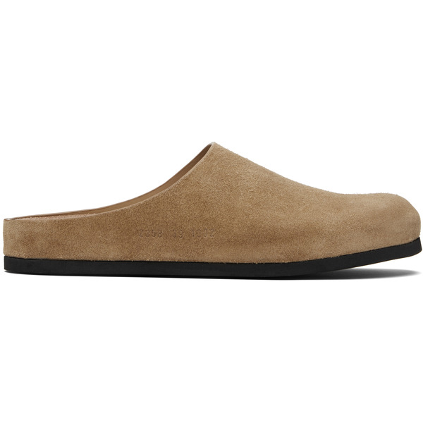  Common Projects Tan Suede Clog Loafers 
