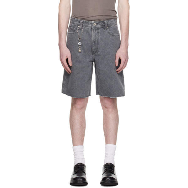  Coor Gray Washed Cutoff Denim Shorts 