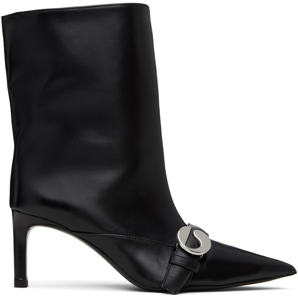  Coperni Black Ankle Heeled Belt Boots 