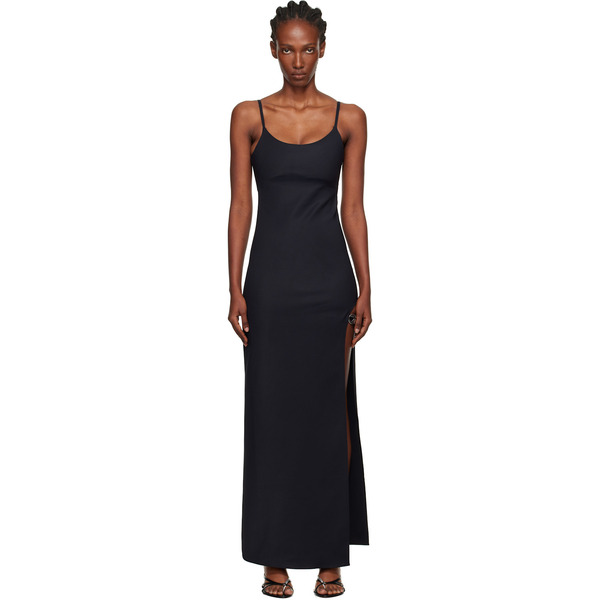  Coperni Black Garter Belt Maxi Dress 
