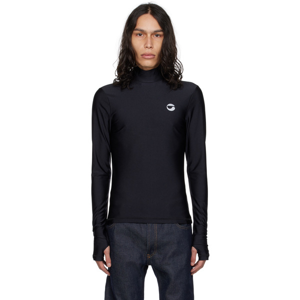  Coperni Black Printed Turtleneck 