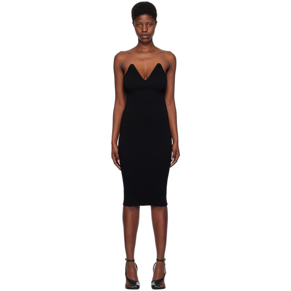  Coperni Black V-neck Midi Dress 